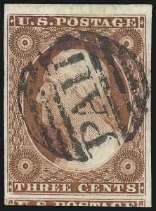 Sale 1032, Lot 3027, 3c 1851-56 Issue (Scott 10-11A)