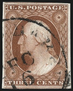 Sale 1032, Lot 3028, 3c 1851-56 Issue (Scott 10-11A)