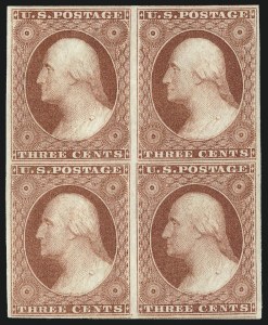 Sale 1032, Lot 3030, 3c 1851-56 Issue (Scott 10-11A)