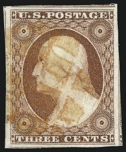 Sale Number 1032, Lot Number 3038, 3c 1851-56 Issue (Scott 10-11A)