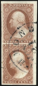 Sale Number 1032, Lot Number 3040, 3c 1851-56 Issue (Scott 10-11A)