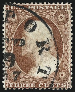 Sale 1032, Lot 3068, 1c-3c 1857-60 Issue (Scott 18-26A)