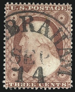 Sale 1032, Lot 3070, 1c-3c 1857-60 Issue (Scott 18-26A)