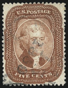 Sale Number 1032, Lot Number 3077, 5c-90c 1857-60 Issue (Scott 27-39)