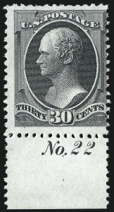 Sale 1033, Lot 4103, 1875 Continental Bank Note Co. Special Printings (Scott 167-177)