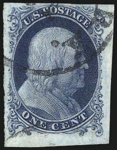 Sale 1034, Lot 25, 1c 1851-56 Issue (Scott 5-9)