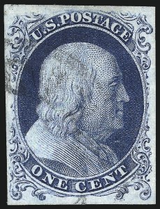 Sale Number 1034, Lot Number 26, 1c 1851-56 Issue (Scott 5-9)