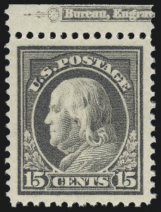 Sale 1034, Lot 391, 1912-16 Washington-Franklin Issues (Scott 405-440)