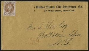 Sale 1034, Lot 4, 5c-10c 1847 Issue and 1875 Reproduction of 1847 Issue (Scott 1-4)