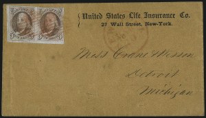 Sale 1034, Lot 5, 5c-10c 1847 Issue and 1875 Reproduction of 1847 Issue (Scott 1-4)