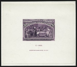 Sale 1037, Lot 1208, Essays and Proofs (1890 Issue thru Columbian Issue)