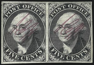 Sale 1037, Lot 1341, Postmasters` Provisionals - Annapolis Md. thru St. Louis Mo. (Scott 2XU1var-11X2)