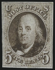 Sale 1037, Lot 1348, 5c 1847 Issue and 1875 Reproduction of 1847 Issue (Scott 1-4)