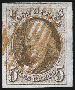 Sale Number 1037, Lot Number 1352, 5c 1847 Issue and 1875 Reproduction of 1847 Issue (Scott 1-4)