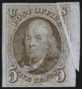 Sale 1037, Lot 1354, 5c 1847 Issue and 1875 Reproduction of 1847 Issue (Scott 1-4)