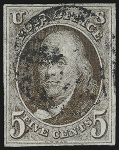 Sale 1037, Lot 1362, 5c 1847 Issue and 1875 Reproduction of 1847 Issue (Scott 1-4)