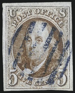 Sale 1037, Lot 1370, 5c 1847 Issue and 1875 Reproduction of 1847 Issue (Scott 1-4)