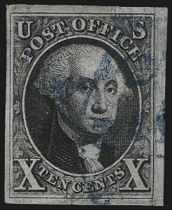 Sale 1037, Lot 1375, 5c 1847 Issue and 1875 Reproduction of 1847 Issue (Scott 1-4)
