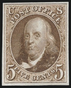 Sale 1037, Lot 1388, 5c 1847 Issue and 1875 Reproduction of 1847 Issue (Scott 1-4)