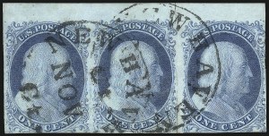Sale 1037, Lot 1393, 1c 1851-56 Issue (Scott 5-9)