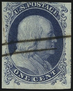 Sale 1037, Lot 1398, 1c 1851-56 Issue (Scott 5-9)
