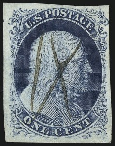 Sale 1037, Lot 1410, 1c 1851-56 Issue (Scott 5-9)