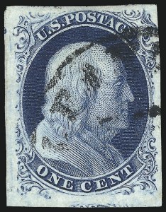 Sale 1037, Lot 1413, 1c 1851-56 Issue (Scott 5-9)