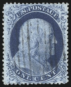 Sale 1037, Lot 1462, 1c 1857-60 Issue (Scott 18-24)