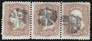 Sale 1037, Lot 1598, 1867-68 Grilled Issue (Scott 79-101)