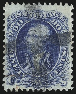 Sale 1037, Lot 1625, 1867-68 Grilled Issue (Scott 79-101)
