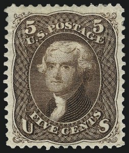 Sale 1037, Lot 1638, 1875 Re-Issue of 1861-66 Issue (Scott 102-111)