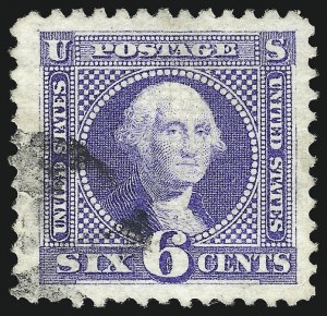 Sale 1037, Lot 1662, 1869 Pictorial Issue (Scott 112-122), 6c Ultramarine (115) Sale 1037, Lot 1662, 1869 Pictorial Issue (Scott 112-122)