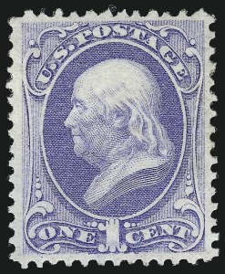 Sale 1037, Lot 1720, 1870-73 Bank Note Issues (Scott 134-166), 1c Ultramarine (145) Sale 1037, Lot 1720, 1870-73 Bank Note Issues (Scott 134-166)