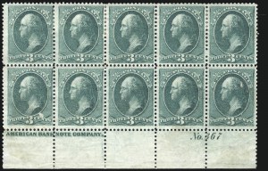 Sale 1037, Lot 1760, 1875-88 Bank Note Issues incl. Special Printings (Scott 174-218)