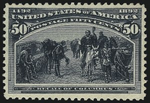 Sale 1037, Lot 1834, 1893 Columbian Issue, 50c thru $5.00 (Scott 240-245)