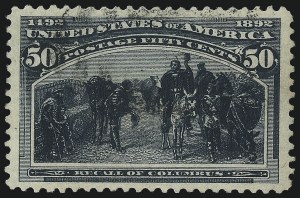 Sale 1037, Lot 1835, 1893 Columbian Issue, 50c thru $5.00 (Scott 240-245)