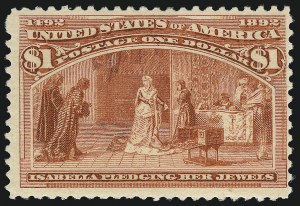 Sale 1037, Lot 1839, 1893 Columbian Issue, 50c thru $5.00 (Scott 240-245)