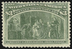 Sale 1037, Lot 1848, 1893 Columbian Issue, 50c thru $5.00 (Scott 240-245)