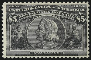 Sale 1037, Lot 1856, 1893 Columbian Issue, 50c thru $5.00 (Scott 240-245)