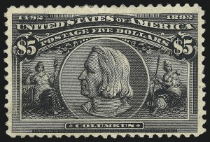 Sale 1037, Lot 1858, 1893 Columbian Issue, 50c thru $5.00 (Scott 240-245)