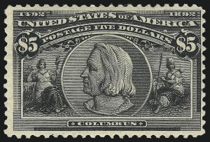 Sale 1037, Lot 1860, 1893 Columbian Issue, 50c thru $5.00 (Scott 240-245)