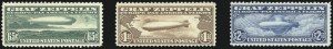 Sale 1037, Lot 2200, Air Post, Graf Zeppelin Issues (Scott C13-C15, C18)