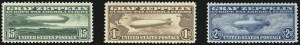 Sale 1037, Lot 2203, Air Post, Graf Zeppelin Issues (Scott C13-C15, C18)