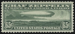 Sale 1037, Lot 2220, Air Post, Graf Zeppelin Issues (Scott C13-C15, C18)