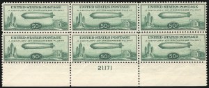 Sale 1037, Lot 2232, Air Post, Graf Zeppelin Issues (Scott C13-C15, C18)