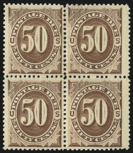 Sale 1037, Lot 2254, Postage Due Featuring Blocks and Plate Blocks (Scott J1-J28)