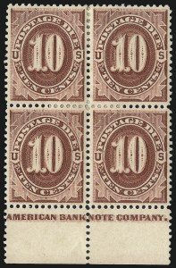 Sale 1037, Lot 2261, Postage Due Featuring Blocks and Plate Blocks (Scott J1-J28)