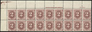 Sale 1037, Lot 2269, Postage Due Featuring Blocks and Plate Blocks (Scott J1-J28)