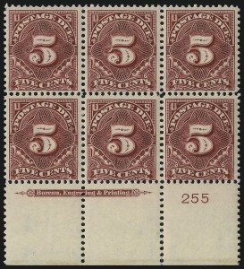 Sale 1037, Lot 2285, Postage Due Featuring Blocks and Plate Blocks (Scott J31-J75)