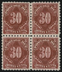 Sale 1037, Lot 2301, Postage Due Featuring Blocks and Plate Blocks (Scott J31-J75)